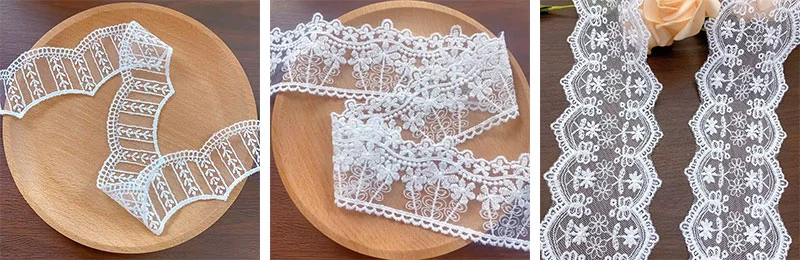 Wholesale High Quality Colorful Embroidery Lace Trimmingmesh Lace